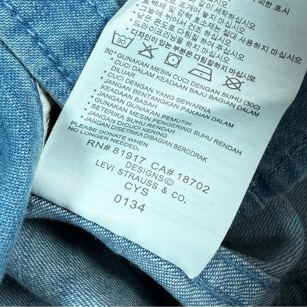 NWT‎ LEVIS Baby Western Chambray Button Down 12M Classic Americana Cowboy NEW